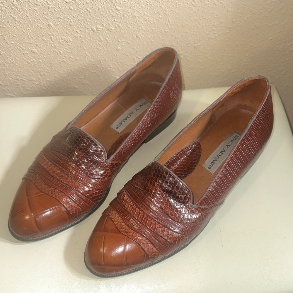Stacy Adam’s Snakeskin Dress Loafers Size 8 1/2 M